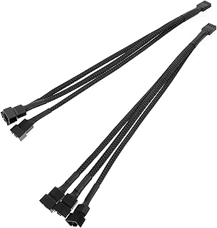 NUOBESTY 2 Piezas Cable Adaptador Divisor de Ventilador Pc Conector de Extensión de Alimentación Ventiladores de CPU