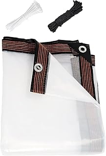 Housses De Poulailler pour La Saison Hivernale | Isolante | B&acirc;che Transparente Imperm&eacute;able Bords Renforc&eacute;s - pour Hiver Abri V&eacute;randa Patio Maison Gaz&eacute;bo Construction Tente