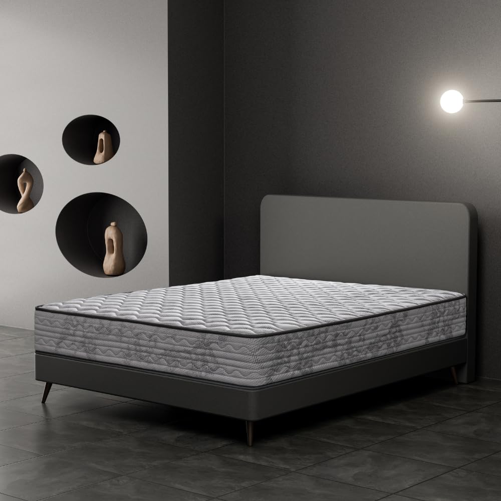 Colchón 150 x 200 cm Viscoelástico Zeus | Altura 24cm | Firmeza Alta para Soporte Lumbar | Oeko Tex | Transpirable y Ortopédico | Hecho en España.