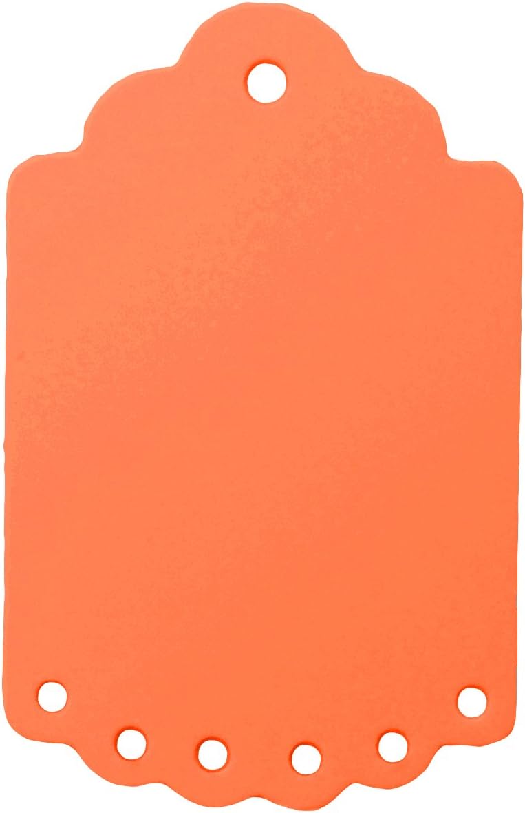 LWR CRAFTS 100 Hang Tags Scalloped Top and Bottom Rectangle with Jute Twines 100ft (2 3/4" x 1 3/4", White) image 5