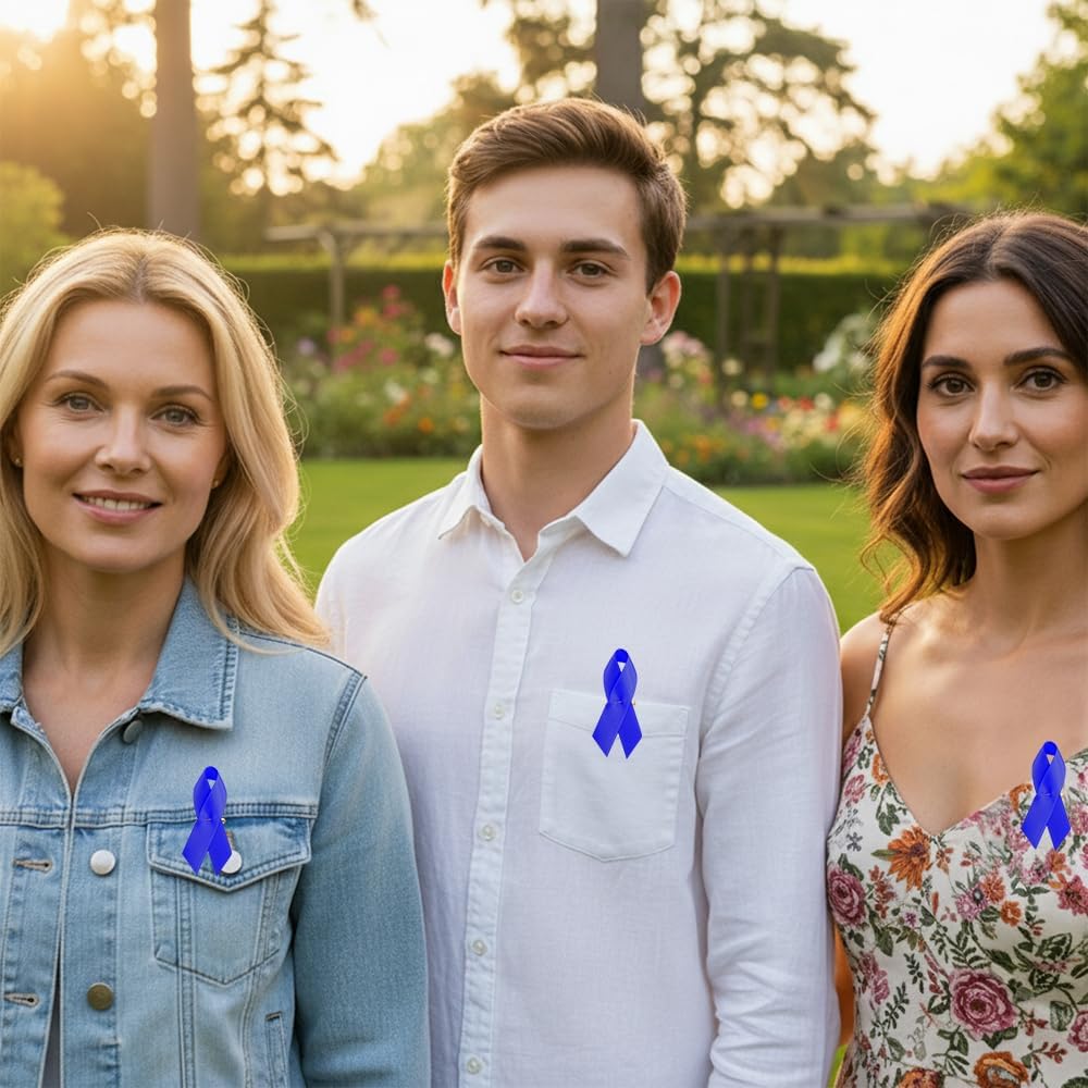 100 PCS Ribbon Pin Cancer Awareness Ribbon Pins Polyester Satin Pins for Charity Event Survivor Campaign Favors Supplies