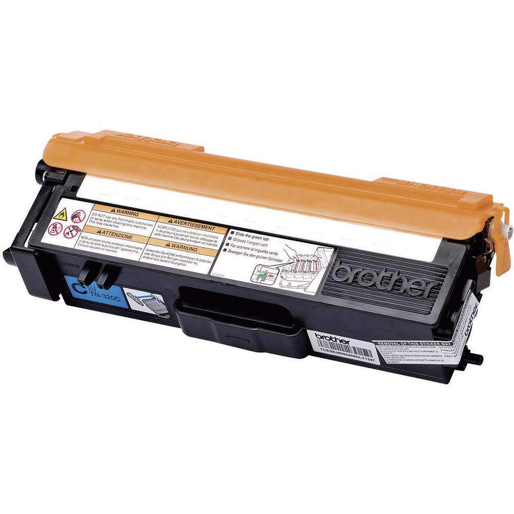 Brother Original Tonerkassette TN-320C cyan (für Brother HL-4140CN, HL-4570CDW, HL-4150CDN, HL-4570CDWT, DCP-9055CDN, DCP-9270CDN, MFC-9460CDN, MFC-9970CDW, MFC-9465CDN), MR050-A01A, Standard