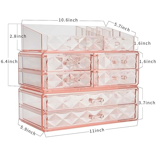Miniatura 1 de Organizador de maquillaje, caja de presentación de joyería con cajones de acrílico