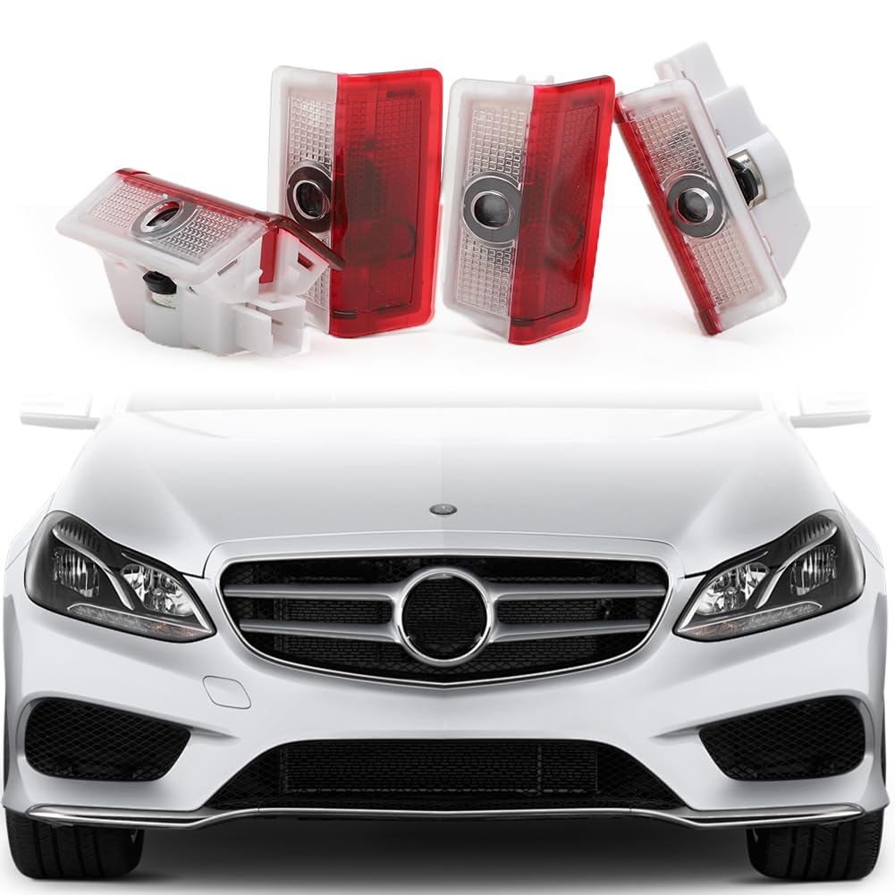 4 unidades compatibles con la puerta del coche LED proyector logo iluminación bajo el suelo coche bienvenida luz LED iluminación puerta logo proyector accesorios para A B C E M G AMG er W166 W176 W205