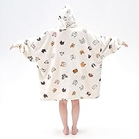 Vista 6 de Touchat - Manta con capucha para usar, sudadera estilo cobija de sherpa de gran tamaño para mujeres con capucha y bolsillo, manta con capucha súper