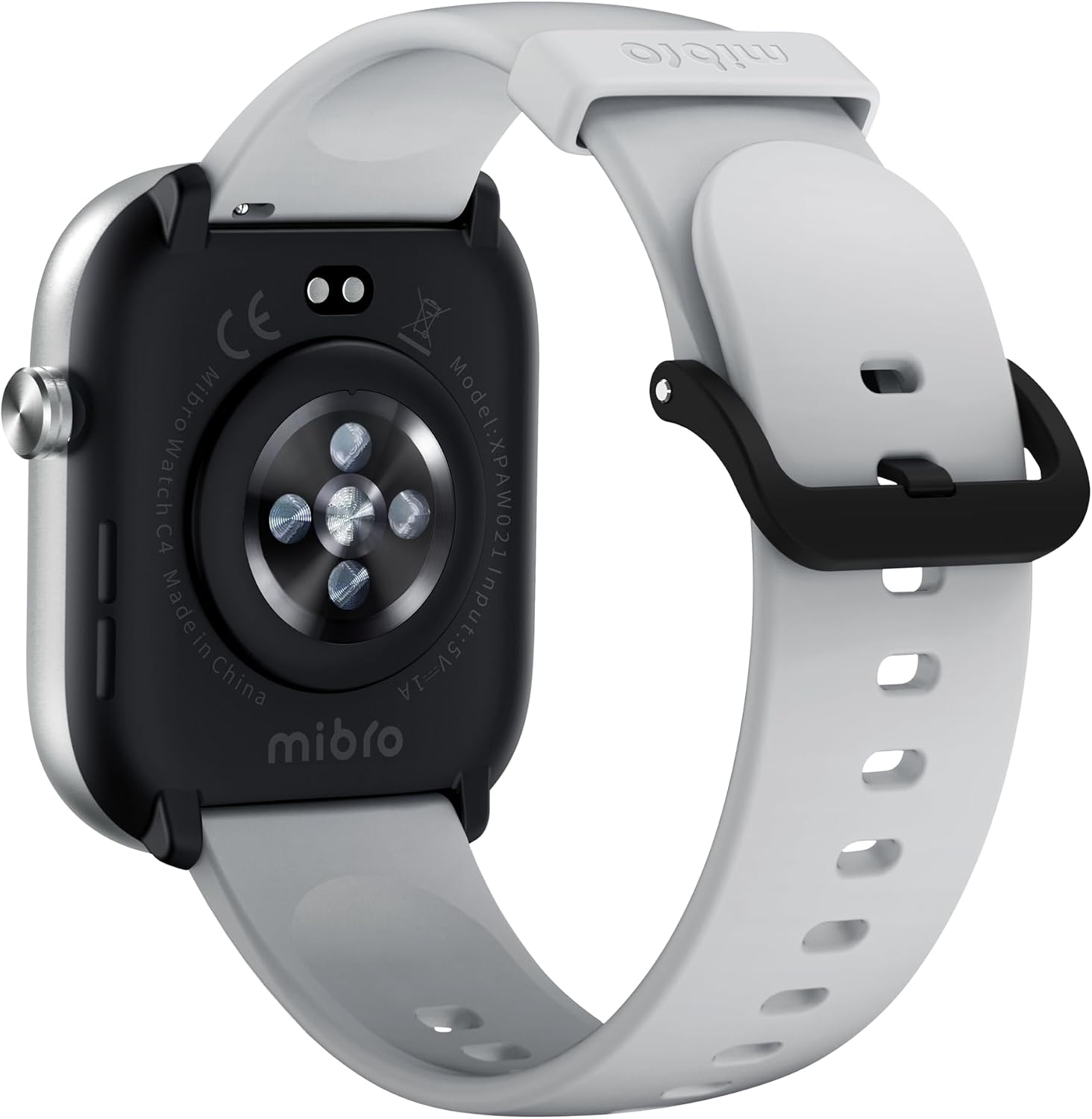 Mibro C4 Smartwatch back view with sensors