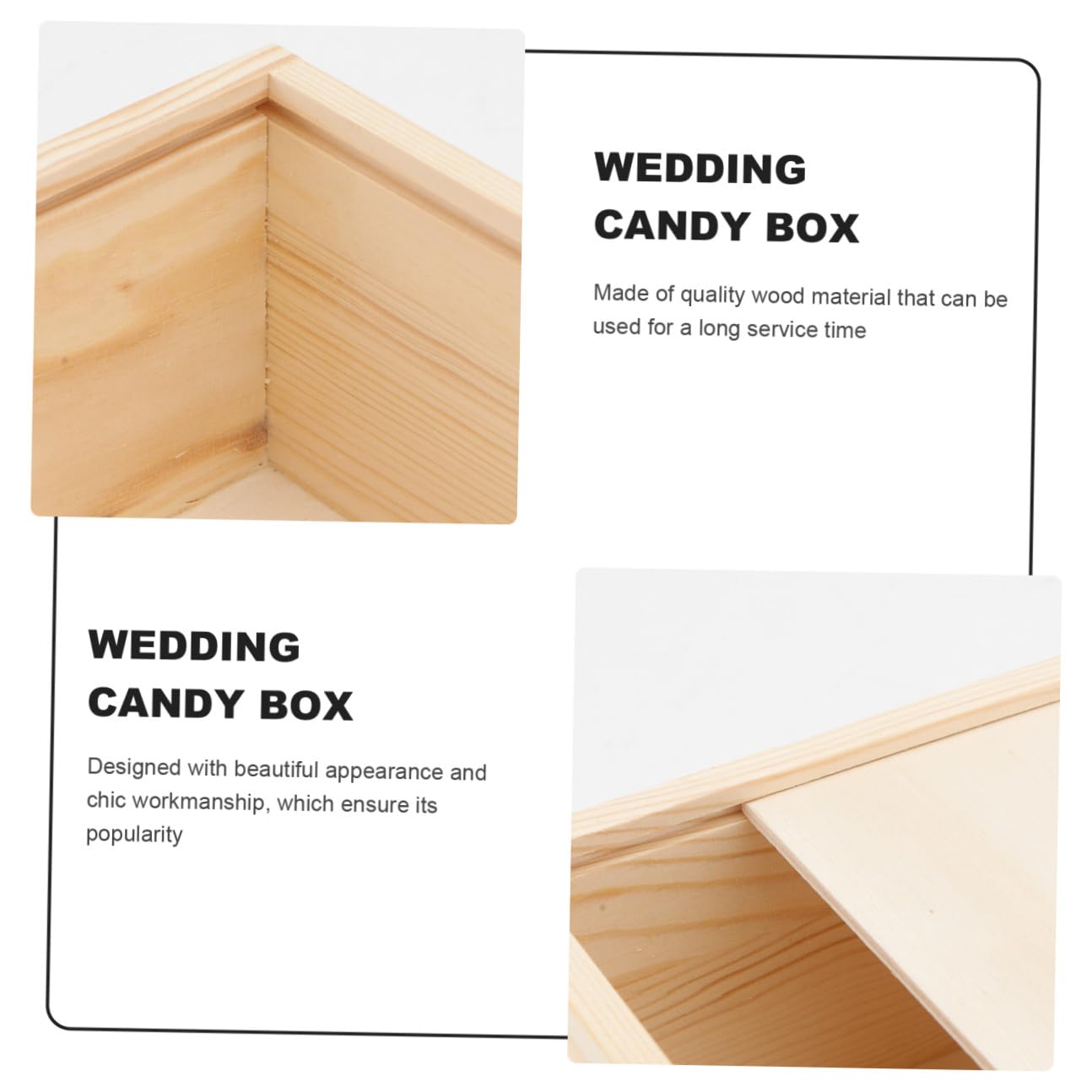Anneome 1pezzi Scatola Portatile Per Confetti Matrimonio Legno Scatola Creativa Per Dolci e Regali Elegante e Leggera Per Feste e Cerimonie