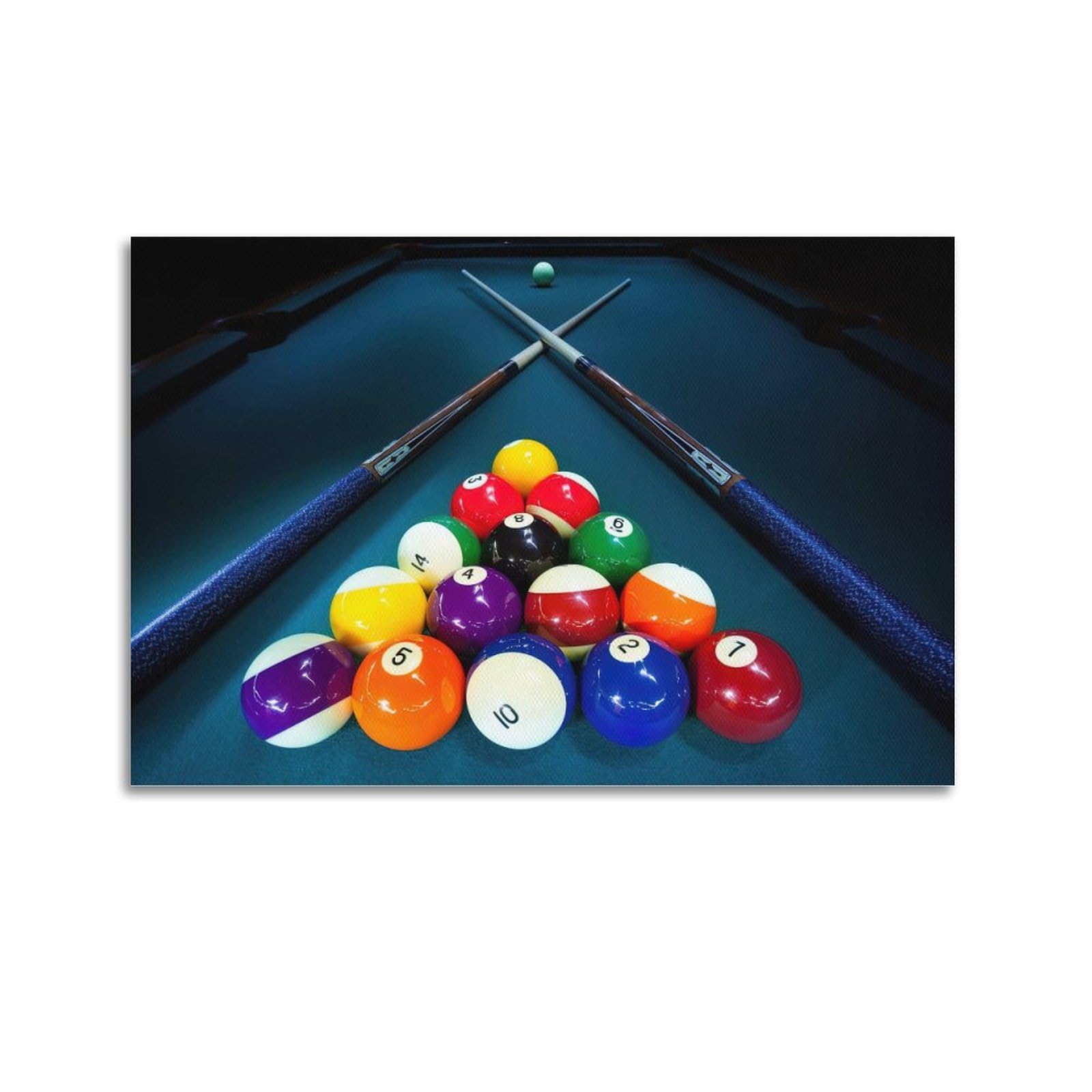 FYRN Sports Poster Pool Table Snooker Poster Wall Art Print Retro Aesthetic Room Decor Office Decorations 08x12inch(20x30cm) Unframe-style