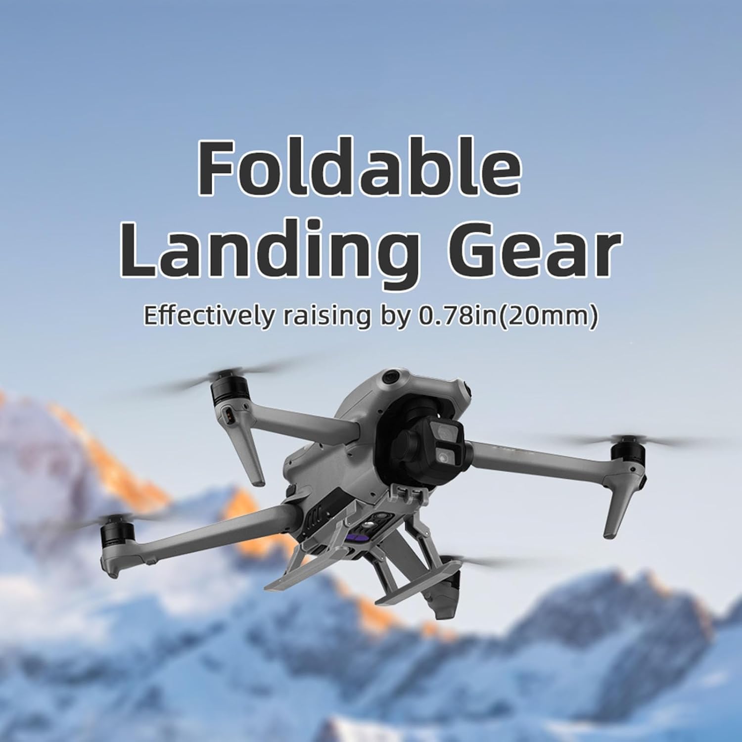 AIR 3 Quick-Detach Foldable Height Enhancement Tripod,RC Drone Leg Landing Gear Extension Feet Support Stand Compatible for DJI AIR 3 Drone Accessories - Image 2
