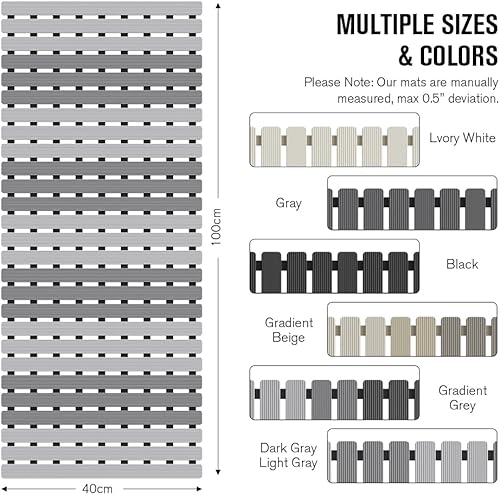 MBOSS Tapete de Ducha Antideslizante Tapetes de Bañera para Baño Tapete de Piso de Ducha Tapetes de Baño para Ducha Bañera Tapete de Ducha