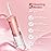 Water Flosser Mini Cordless Portable: 5 Modes Travel Water Dental Floss with Telescopic Water Tank, IPX7 Waterproof Oral Irrigator for Teeth Cleaning Gums,Orthodontic,Braces Dental Care (Peach Fuzz)