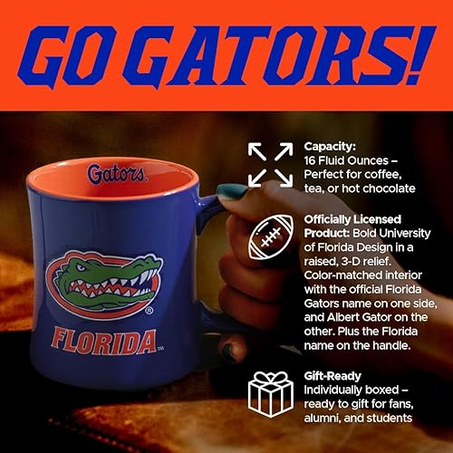 Vista 29 de Taza de cerámica con relieve (3D) de 16 onzas (Alabama), incluye una taza