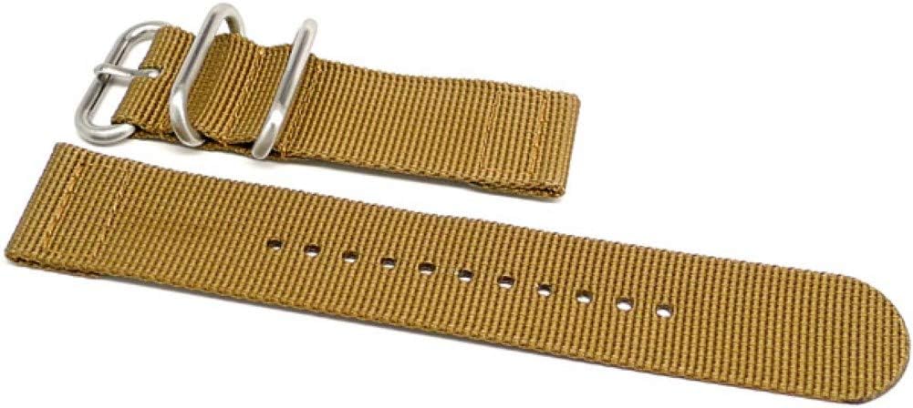 Da Luca Two Piece Ballistic Nylon Watch Strap (Matte Buckle) 18mm 20mm 22mm 24mm 26mm