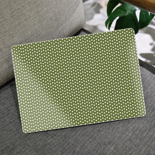 Image of MEEgoodo Case for M5 /M4 /M3 /M2 MacBook Air 13 inch 2026 2025 2024 2022, Fit Model A3449 /A3240 /A3113 /A2681, Case Compatible with MacBook Air 13.6-inch, Polka Dots & Green