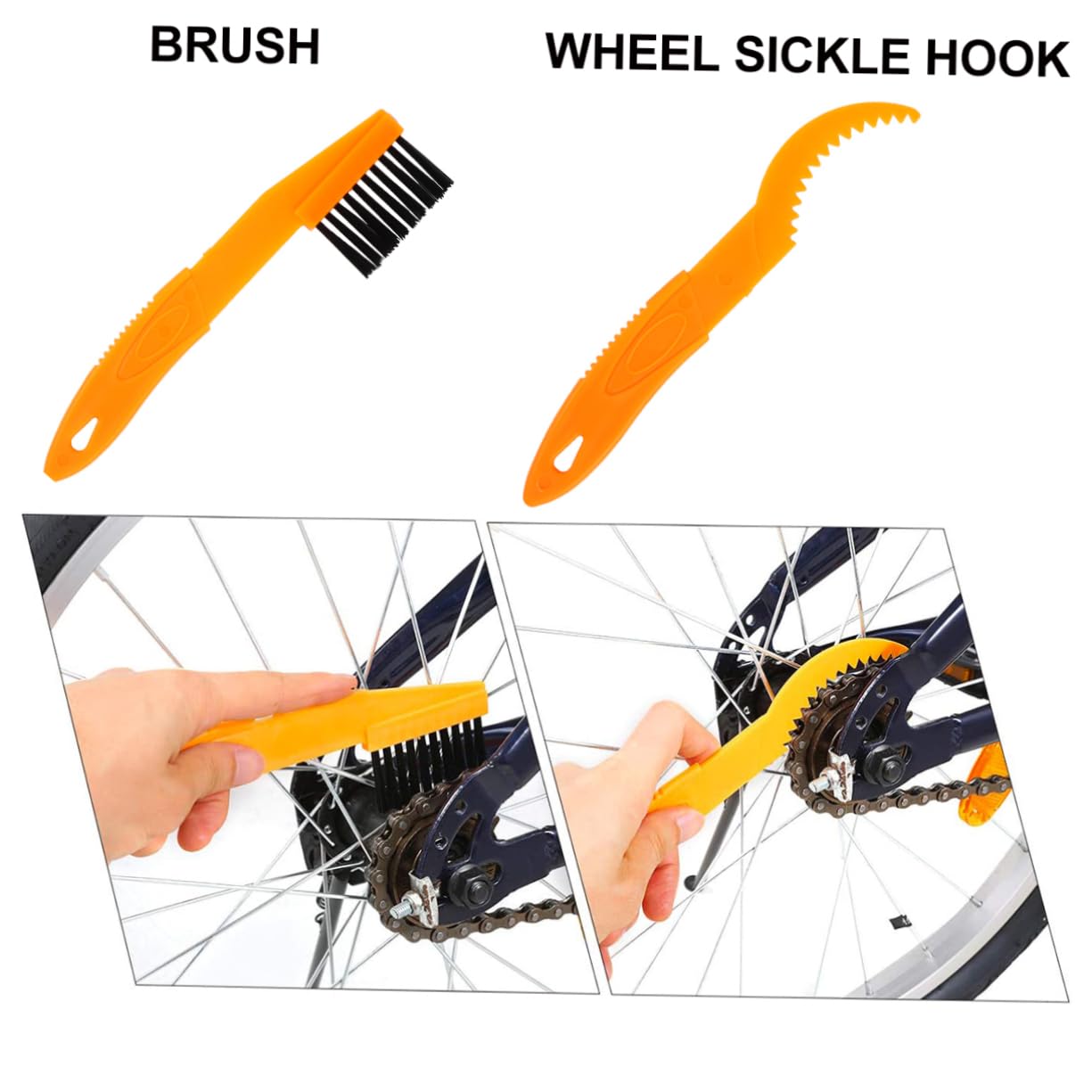 8pezzi Spazzole Per Pulizia Bicicletta Kit Pulizia Catena Pneumatico Ruota Dentata Strumenti Manutenzione Bici