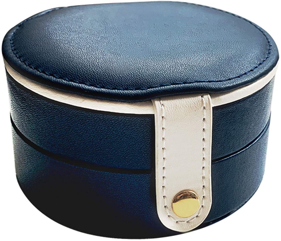 Boîte à bijoux organisateur de bijoux de voyage pour femmes en cuir PU de rangement