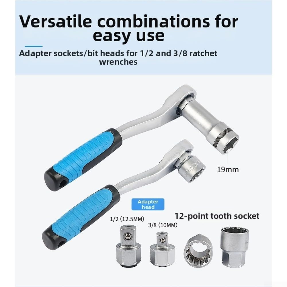 12-Zahn Steckschlüssel Set CrV 17-teilig Blau