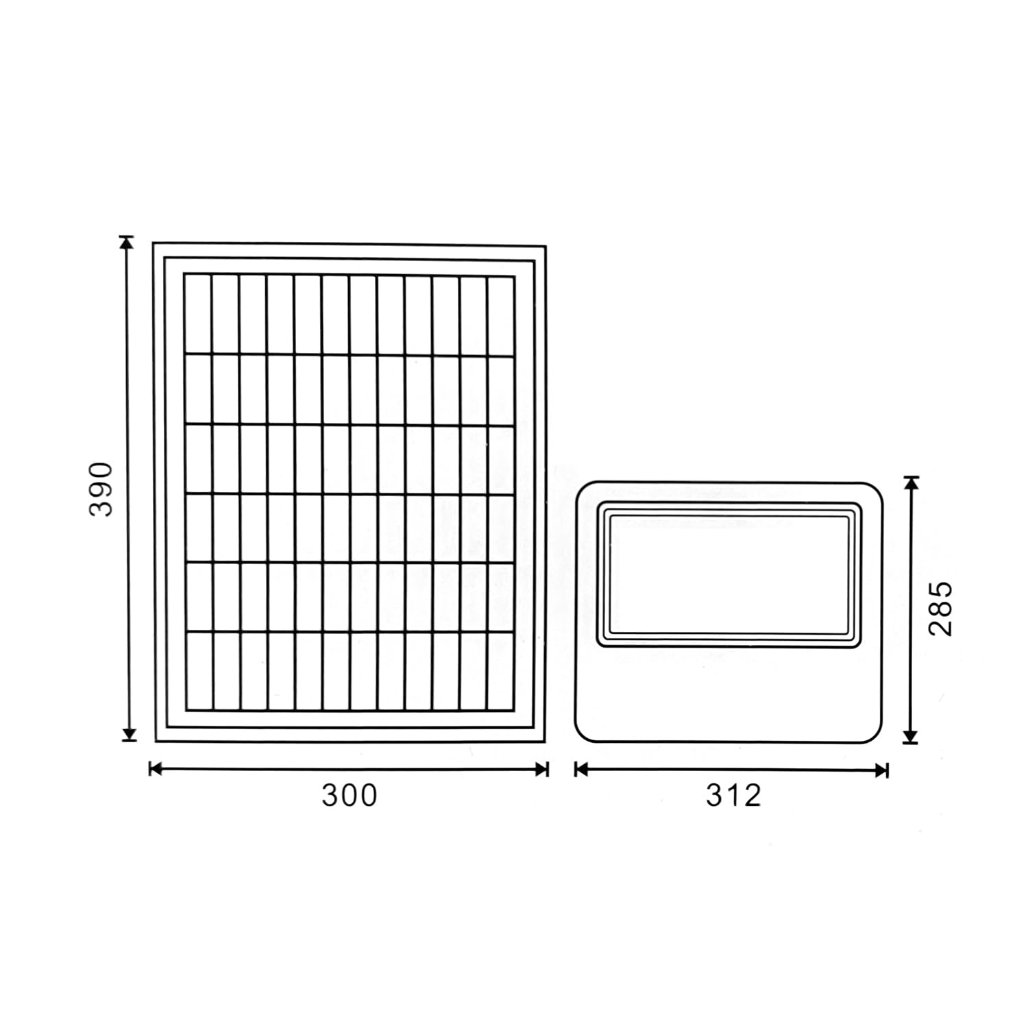 M Ledme - Reflektor LED Solar Milan 200 W z pilotem, czujnikiem zmierzchu, IP65, 2800 lumenów, kolor zimnego światła (6000k), oświetlenie zewnętrzne, droga, do ogrodu, na podwórko.