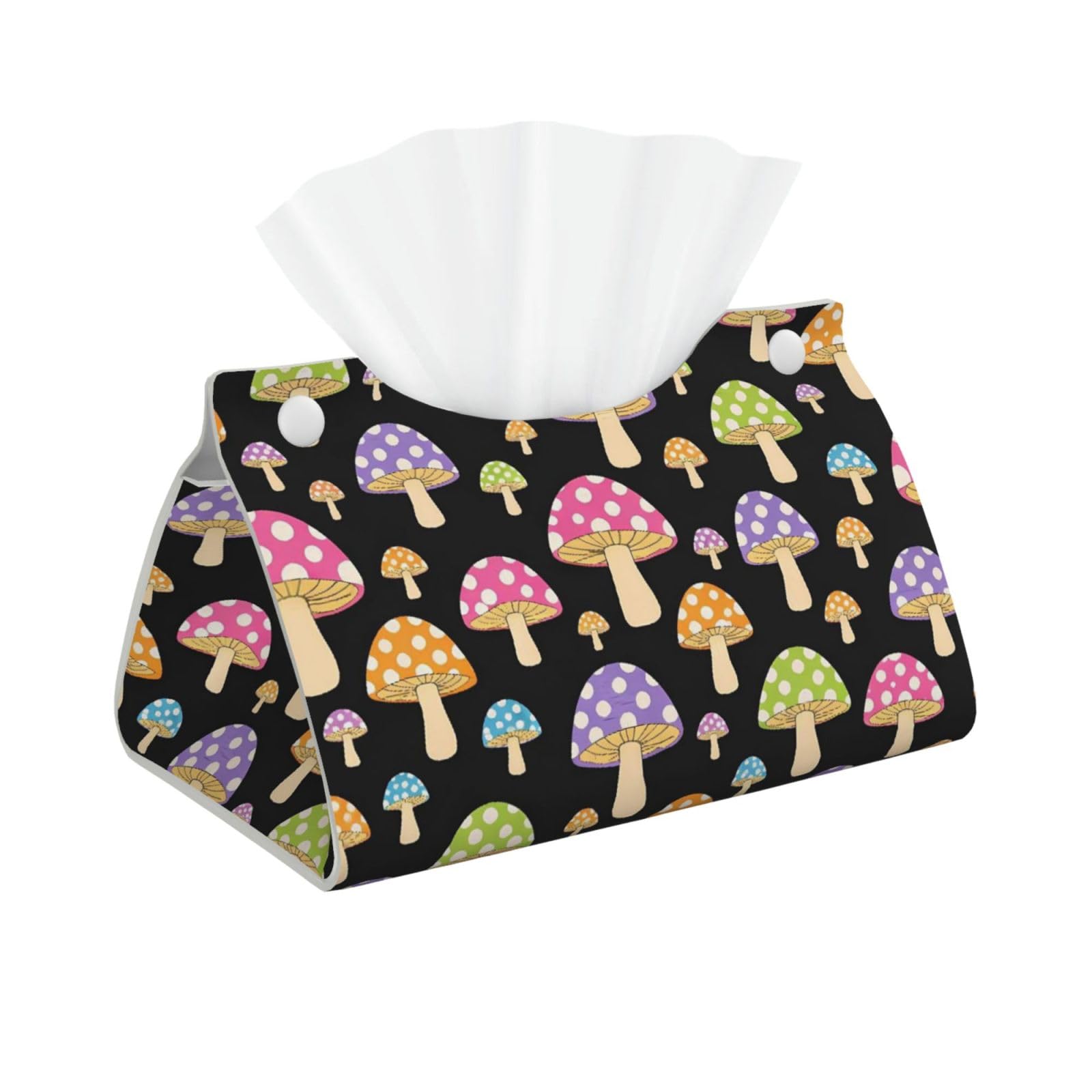 Colorful Neon Mushroom Long Tissue Box Cover Holder Home Decor Aesthetic 7.87'' x 5.12'' x 0.98''