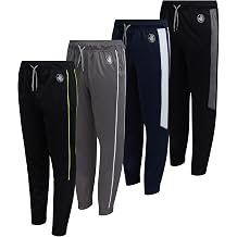 Body Glove Boys Sweatpants 4 Pack Active Performance Tricot Jogger Pants | Soft Stretch Tricot with Drawstring Waists, Four Everyday Athletic Bottoms for School and Play