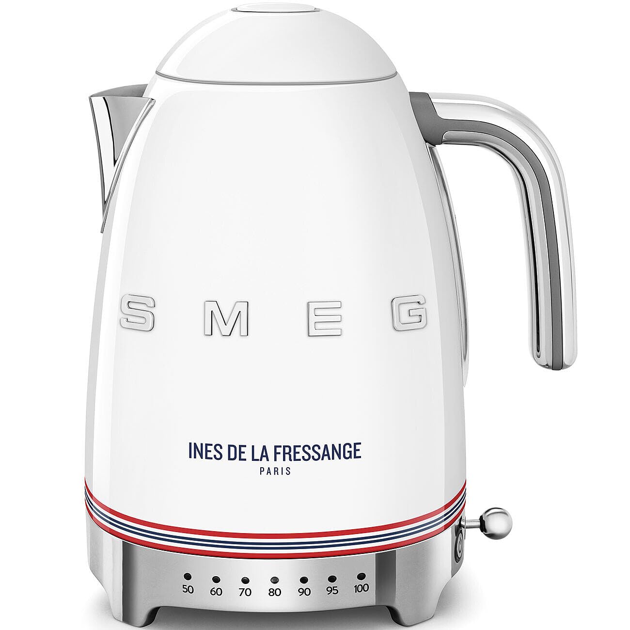 Smeg, Hervidor de Agua Temperatura Variable KLF04IDFEU 1.7L MultiTemperaturas Filtro de cal Lavable, Apagado Automático de Seguridad Indicador de Nivel de Agua 2400W Ines de la Fressange