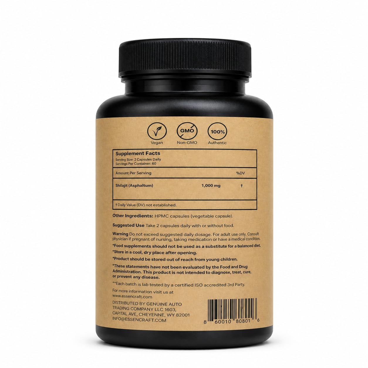 Pure Himalayan Shilajit Resin Extract - 1000mg Max Potency, Lab Tested Pure Shilajit for Men & Women, 85+ Trace Minerals Fulvic Acid, Immune Support, Energy, Cognition, 2 Month Supply, 120 Capsules — Amazon image 9