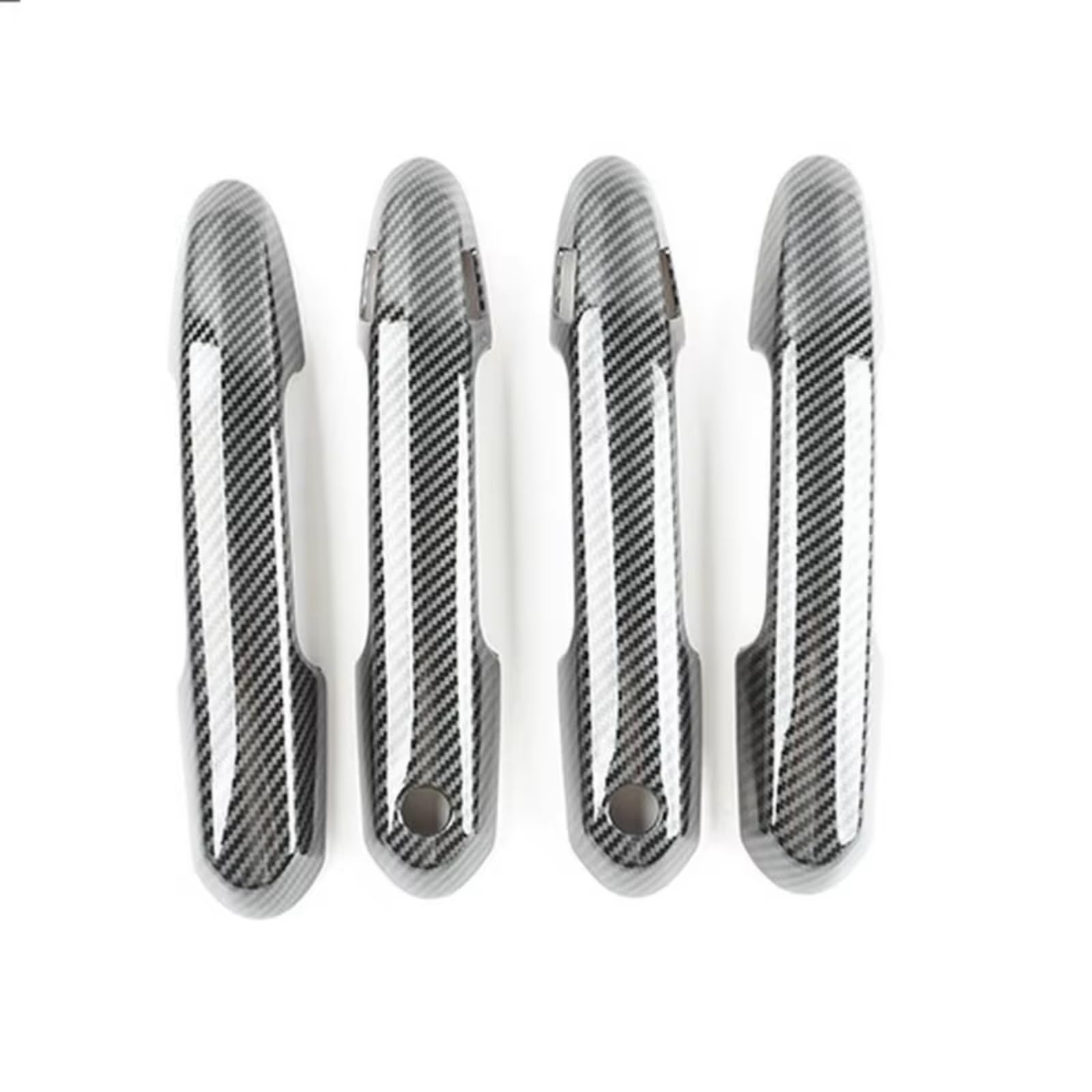JJRFVBGT Door Handle Trim Compatible with Toyota for RAV4 XA50 2019 2020 2021 2022 2023 ABS Carbon Fiber Style Trim Car Exterior Door Handle Cover