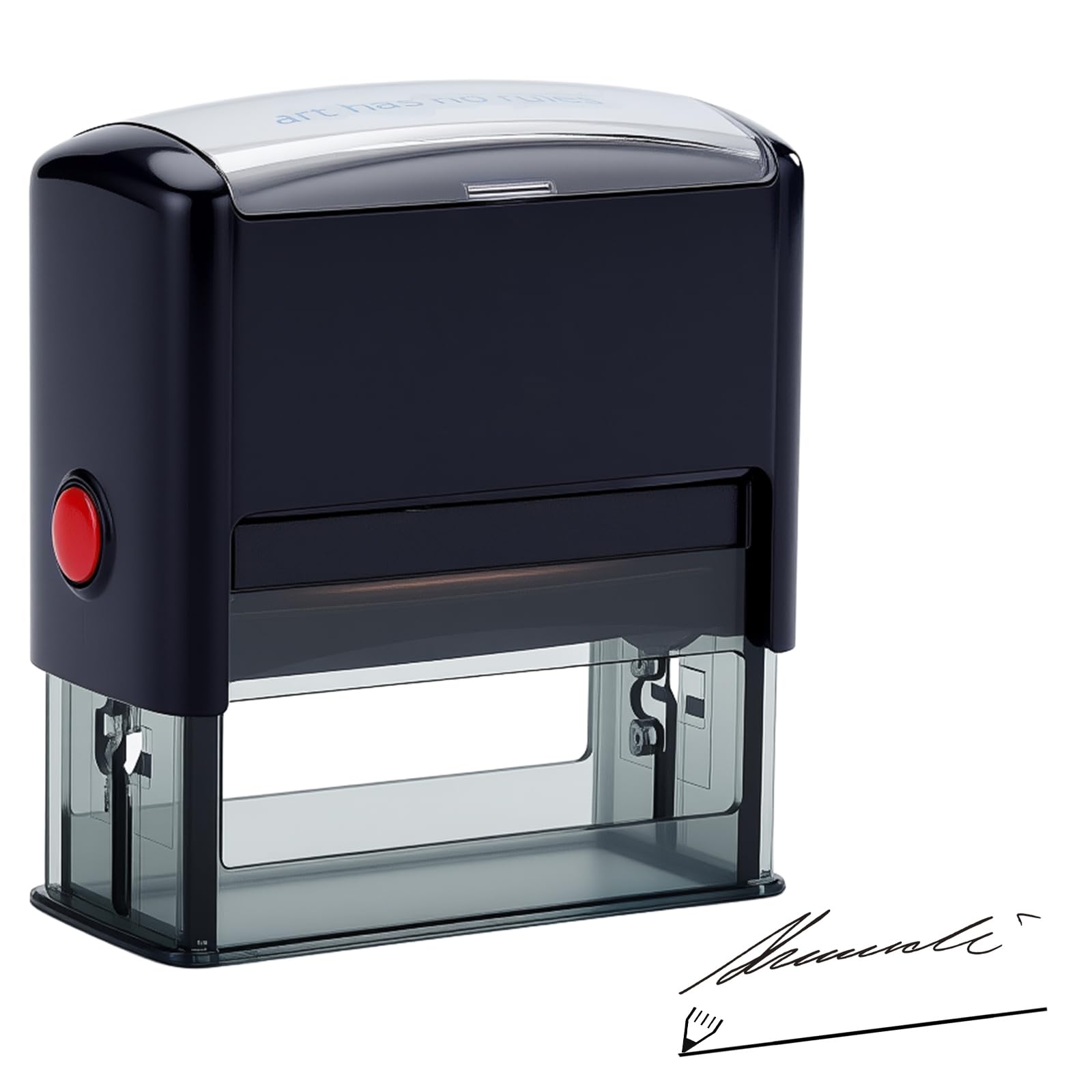 Sceau d'encre personnalisé – Signature personnalisée et jusqu'à 6 lignes – 3 tailles – 10 couleurs d'encre – Sceaux d'étiquettes pour bureau, enseignant, commercial
