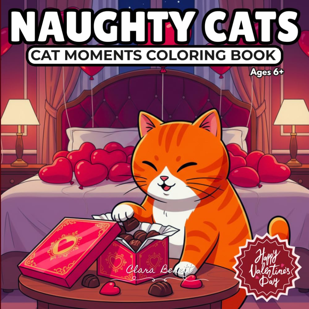 NAUGHTY CATS: CAT MOMENTS COLORING BOOK