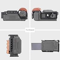 Vista 4 de LEFTFOTO ZV-E1 Jaula completa para cámara con mango de madera para Sony Alpha ZV-E1 Marco de grabación de video con base tipo Arca 3/8 "agujeros