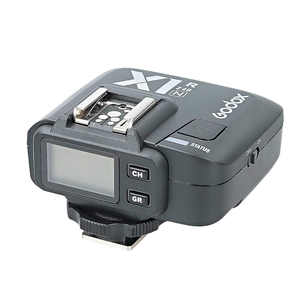 Godox X1R-N Récepteur de déclenchement de Flash sans Fil synchronisation Haute Vitesse du système X sans Fil 2.4G 1/8000s, Compatible X1N XPro-N XProII-N pour Nikon Caméra