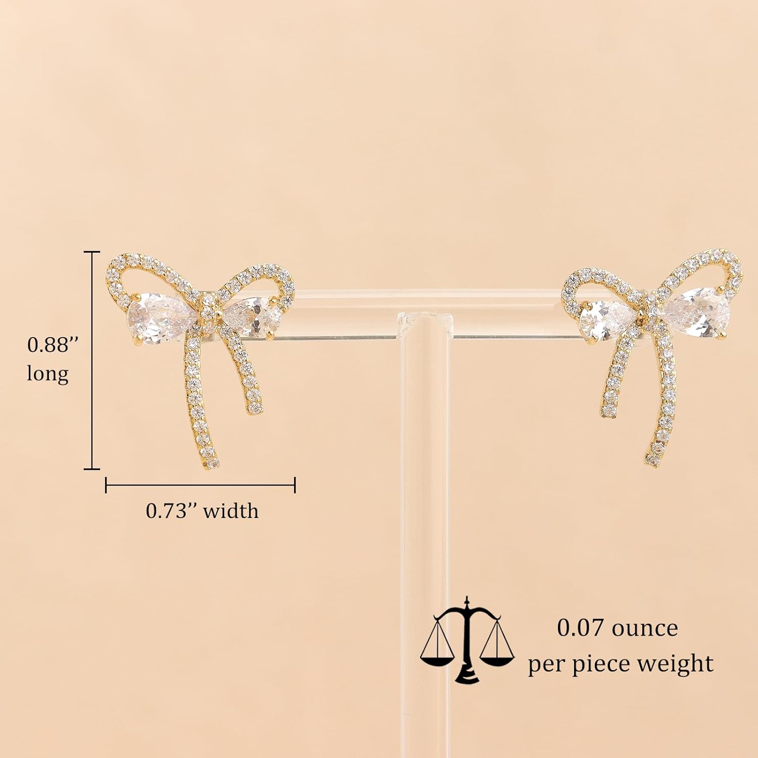 Jean Beau Bow Pearl Stud Earrings for Women, Trendy Dainty Earring Wedding Prom Christmas Fashion Accessories Jewelry Gift - Image 3