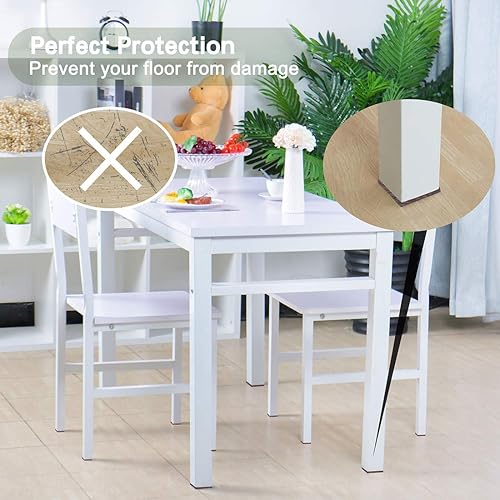 Miniatura 3 de uxcell 32 almohadillas cuadradas para muebles de 1 14 pulgadas, autoadhesivas, almohadillas de fieltro antiarañazos, reducen el ruido para pies de