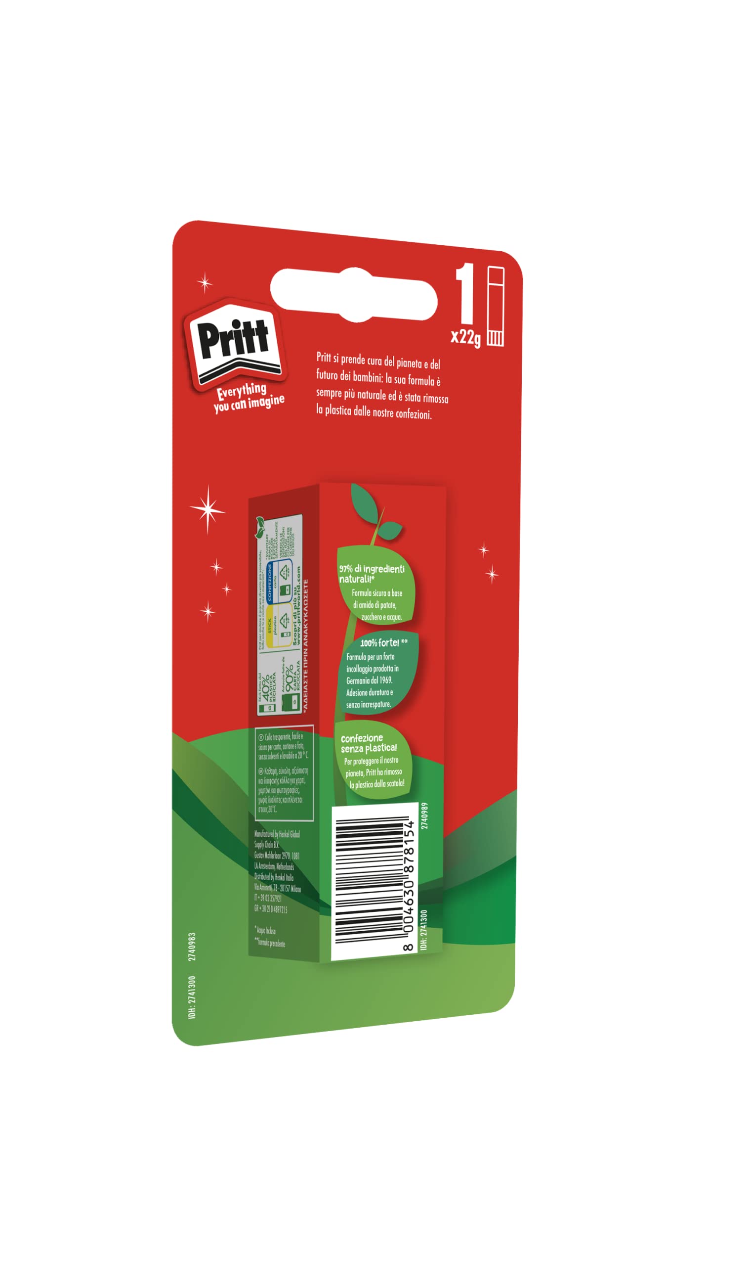 Pritt Klebestift, sicherer und kinderfreundlicher Kleber für Kunst und Bastelarbeiten, starker Klebstoff für Schule & Bürobedarf, 36x22g Pritt Stift