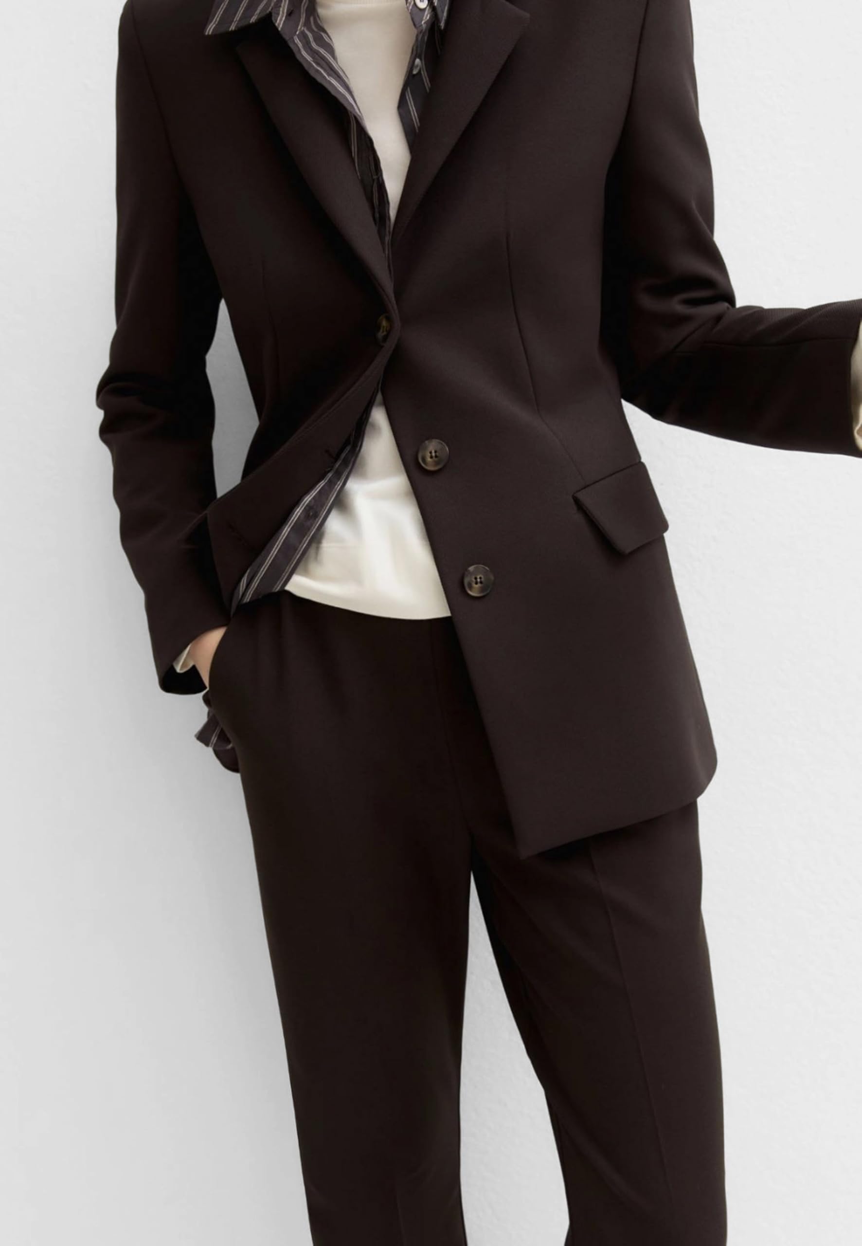 Marella EMME Pantalone Donna Lungo Elastico in Vita Bistretch Flirt