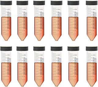 ULAB Scientific Autoclavable 50ml Conical Centrifuge Tubes Sterilized with PP Racks, Falcon Tubes, Vol.50ml 30x115mm, Blue Printed Graduated Marks, Assembled Leak-Proof Screw Cap, Pack of 25, UCT1002