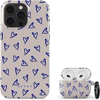 BURGA Case Compatible with Airpods 3 and Phone Case Compatible with iPhone 13 Pro - Scratch-Resistant Shockproof Cover - Bundle