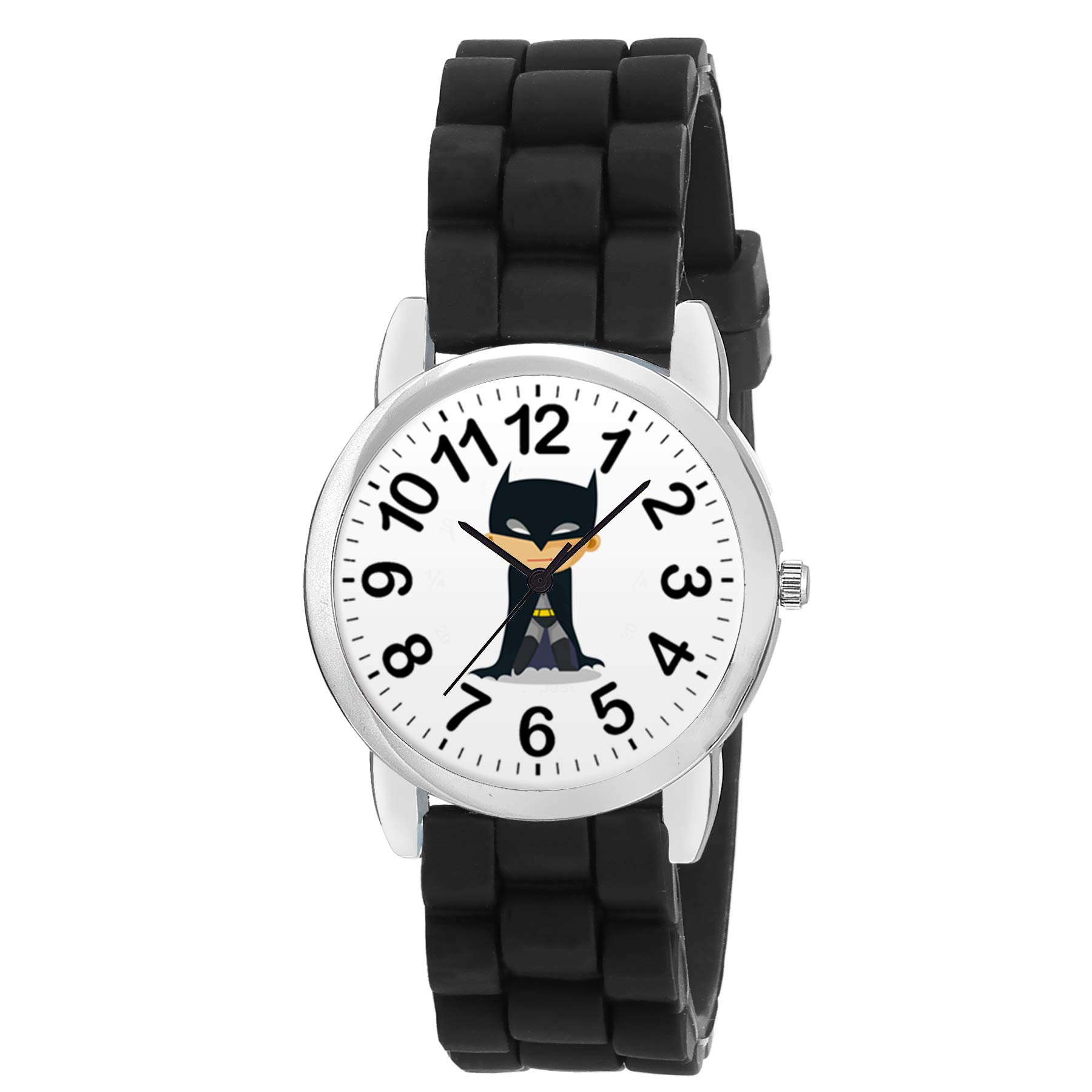 BigOwl Kids Cute Cartoons Silicone Black Strap Time Teacher Wrist Watch (B07J1TPPHL) Amazon Price History, Amazon Price Tracker