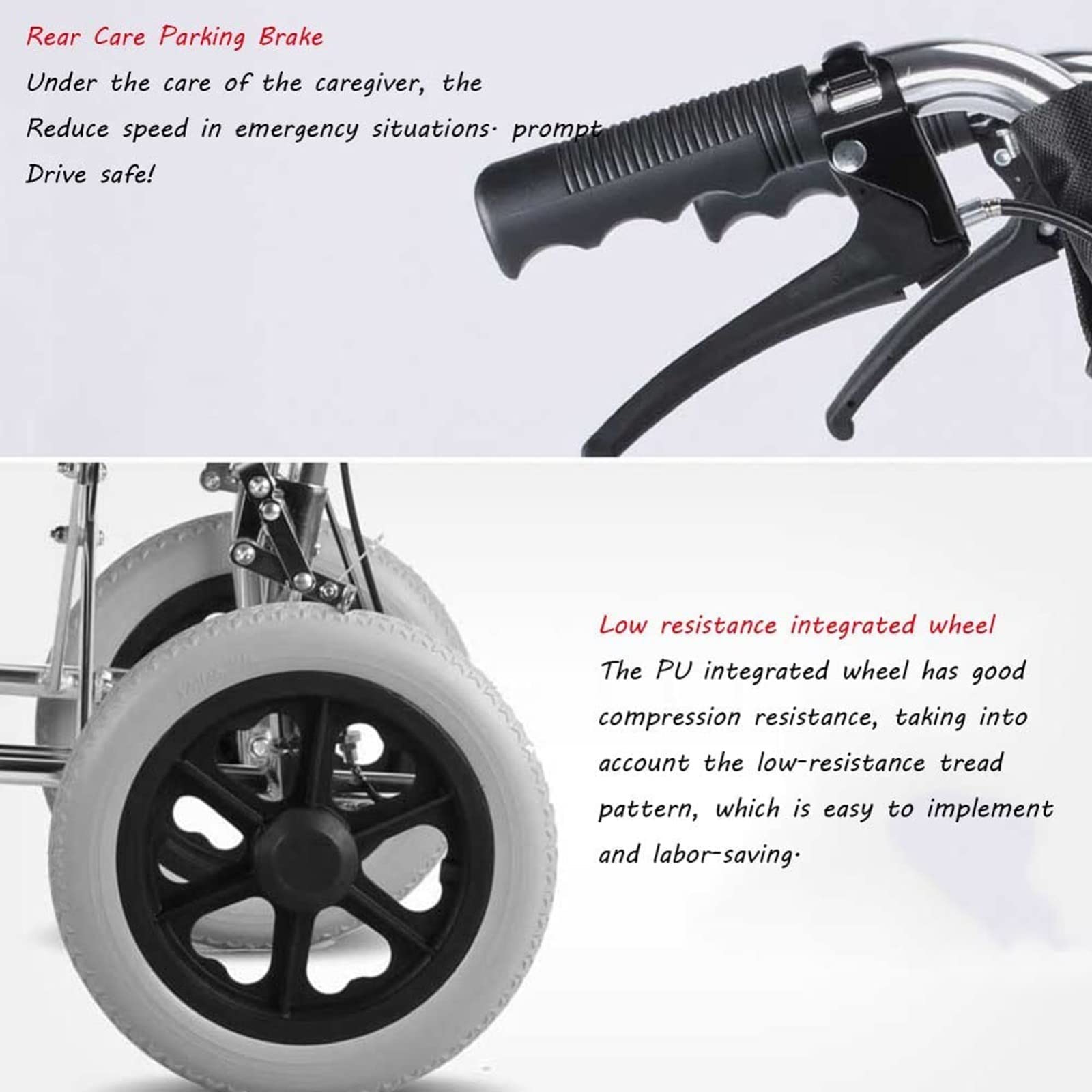 Silla De Ruedas Plegable Y Autopropulsable, Aluminio Silla De Ruedas Manual Ligera, Compacta,Frenos De Mano,Respaldo Plegable,Reposapiés Abatibles para Personas Mayores