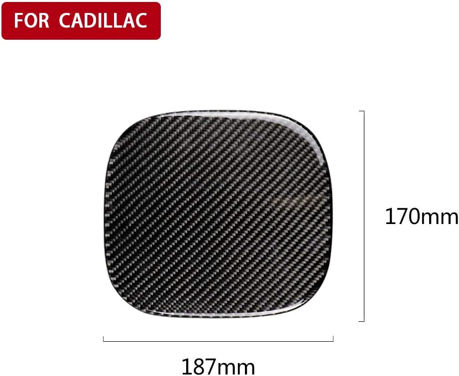 Carbon Fiber Car Oil Tank Cap Trim Compatible with Cadillac XT5 2016-2025 Door Gas Cap Fuel Tank Cover Accessories Black
