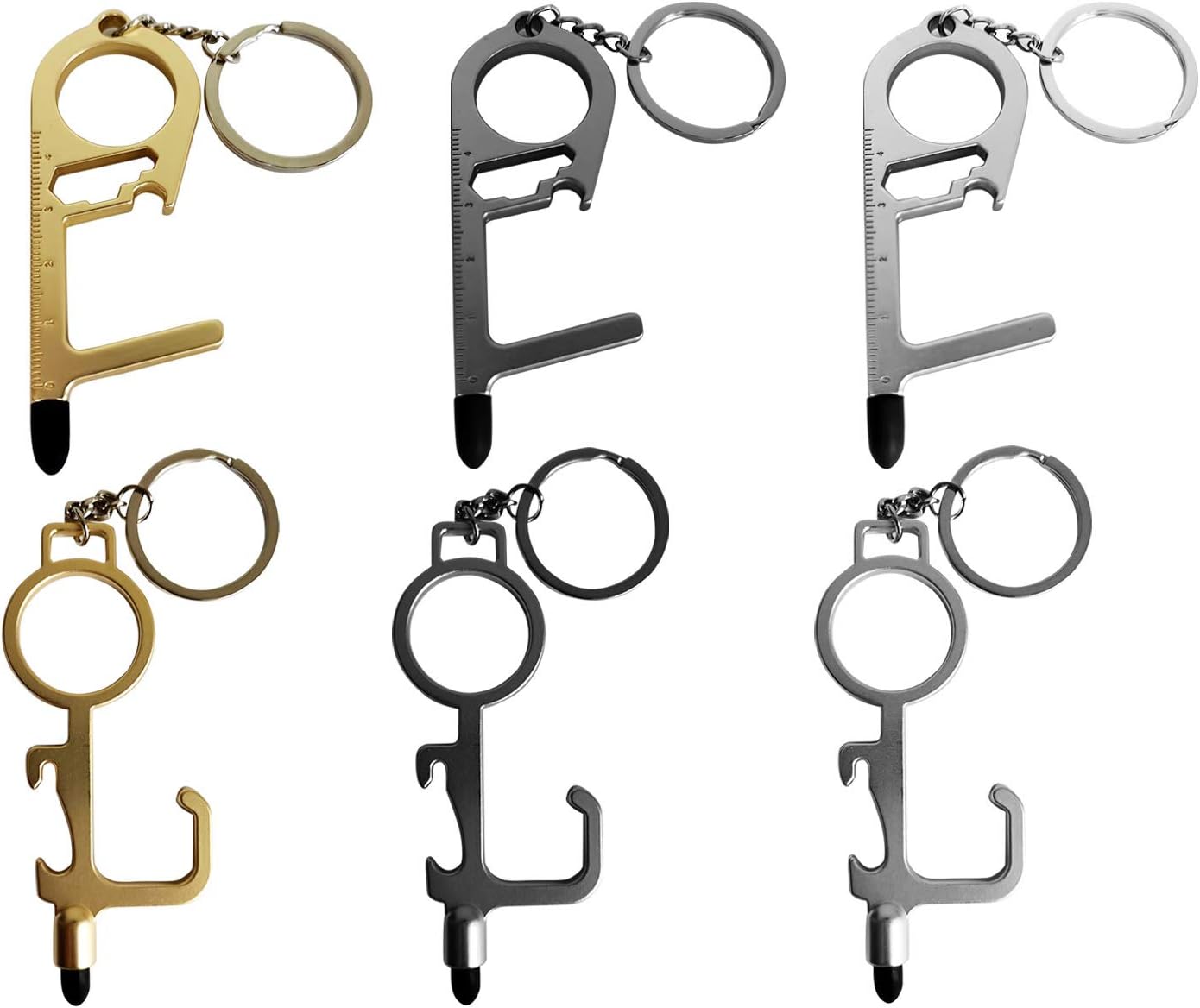 Online Fashion Shopping 6pcs No Touch Door Opener Keychain Tools Hands Free Anti Touch Keys Tool With Button Pusher For Home Outdoor 6pcs Set Key Ring Included 6 Pcs Stlye A Online Fashion Shopping 6pcs No Touch Door Opener Keychain Tools Hands Free Anti Touch Keys Tool With Button Pusher For Home Outdoor 6pcs Set Key Ring Included 6 Pcs Stlye A