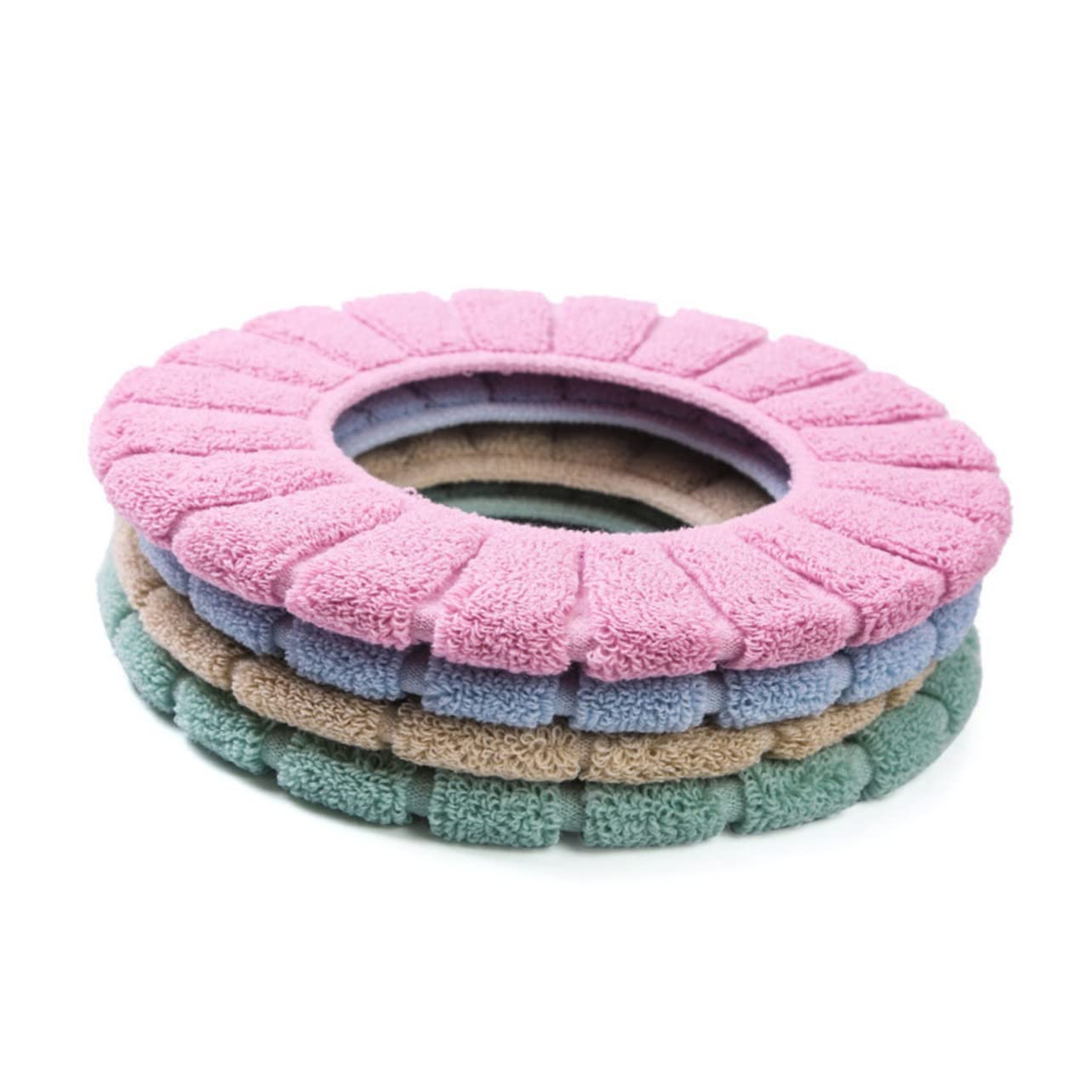 BRIGHTFUFU Warm and Comfortable O-Shaped Toilet Seat Covers 2pcs Thickened Easy to Install Clean