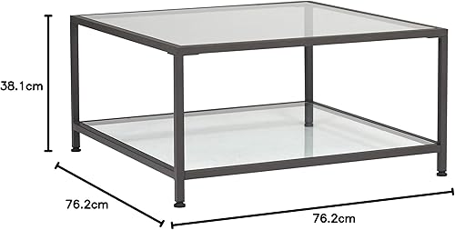 Miniatura 36 de SD STUDIO DESIGNS Camber Elite - Juego de mesa auxiliar redonda de metal y vidrio, 35 pulgadas Mesa nido de café,Mesa de centro redonda de 28",Mesa