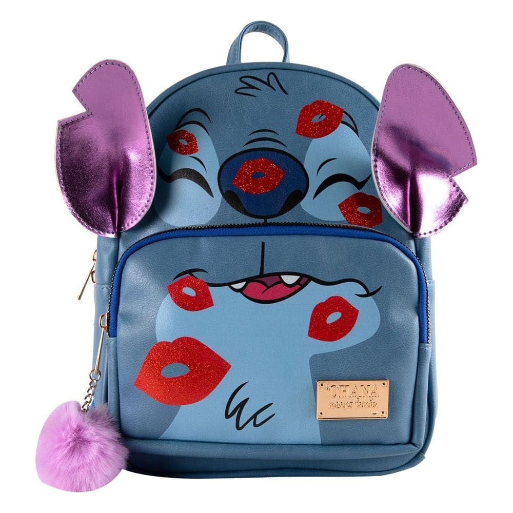 Cerda Lilo & Stitch Backpack - Faux Leather - Mid Blue
