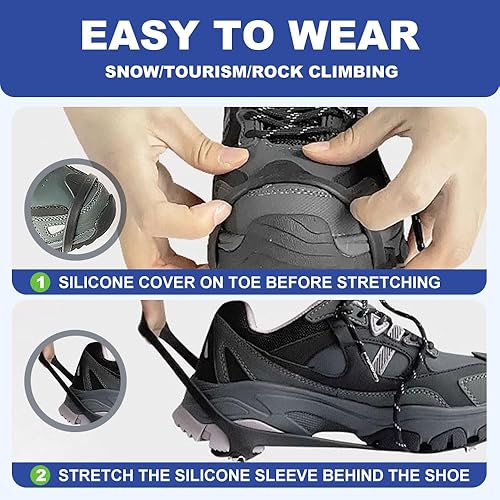 Miniatura 5 de Pinzas universales antideslizantes para zapatos, 2026 nuevas púas de agarre antideslizantes universales para zapatos, cubierta de silicona