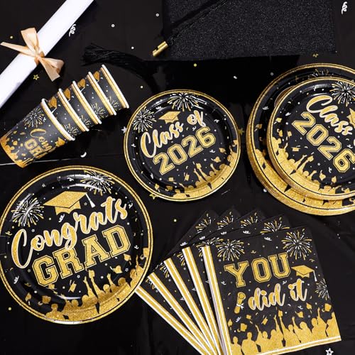 Save on Black Gold 2026 Graduation Party Supplies with Code 8BZ5IWZ8