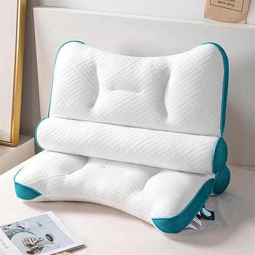 Miniatura 7 de Enthowother Almohada de plumón de ganso cómoda para mejorar el sueño, almohada ergonómica de apoyo para el cuello, ajustable y adecuada para todas