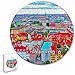 Danimarca Copenaghen Puzzle 195 pezzi animali di forma rotonda in legno per bambini puzzle per adulti souvenir regalo 16,5 × 16,5 pollici