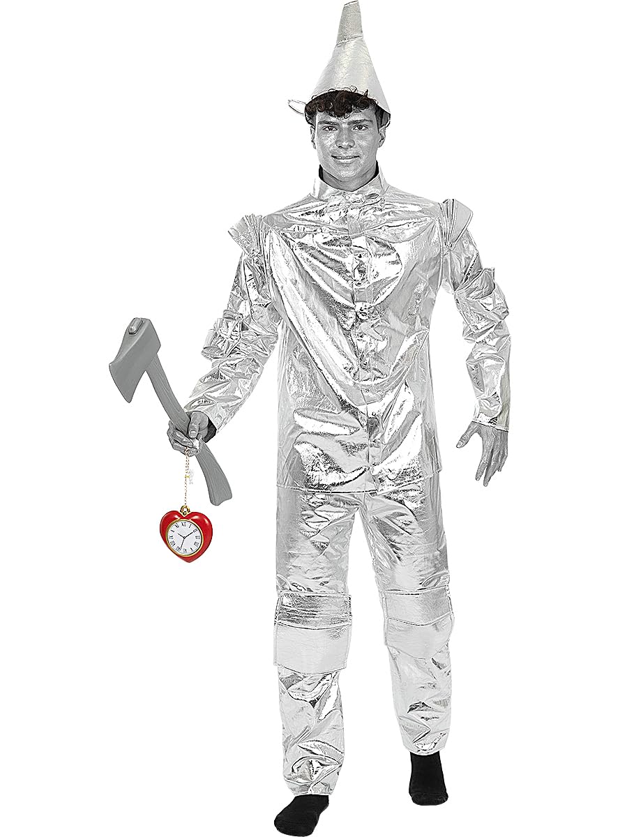 Funidelia | Blech Kostüm - Der Zauberer von Oz für Herren - Dorothy, Wizard of Oz - Kostüme für Erwachsene & Verkleidung für Partys, Karneval & Halloween - Grau/Silber