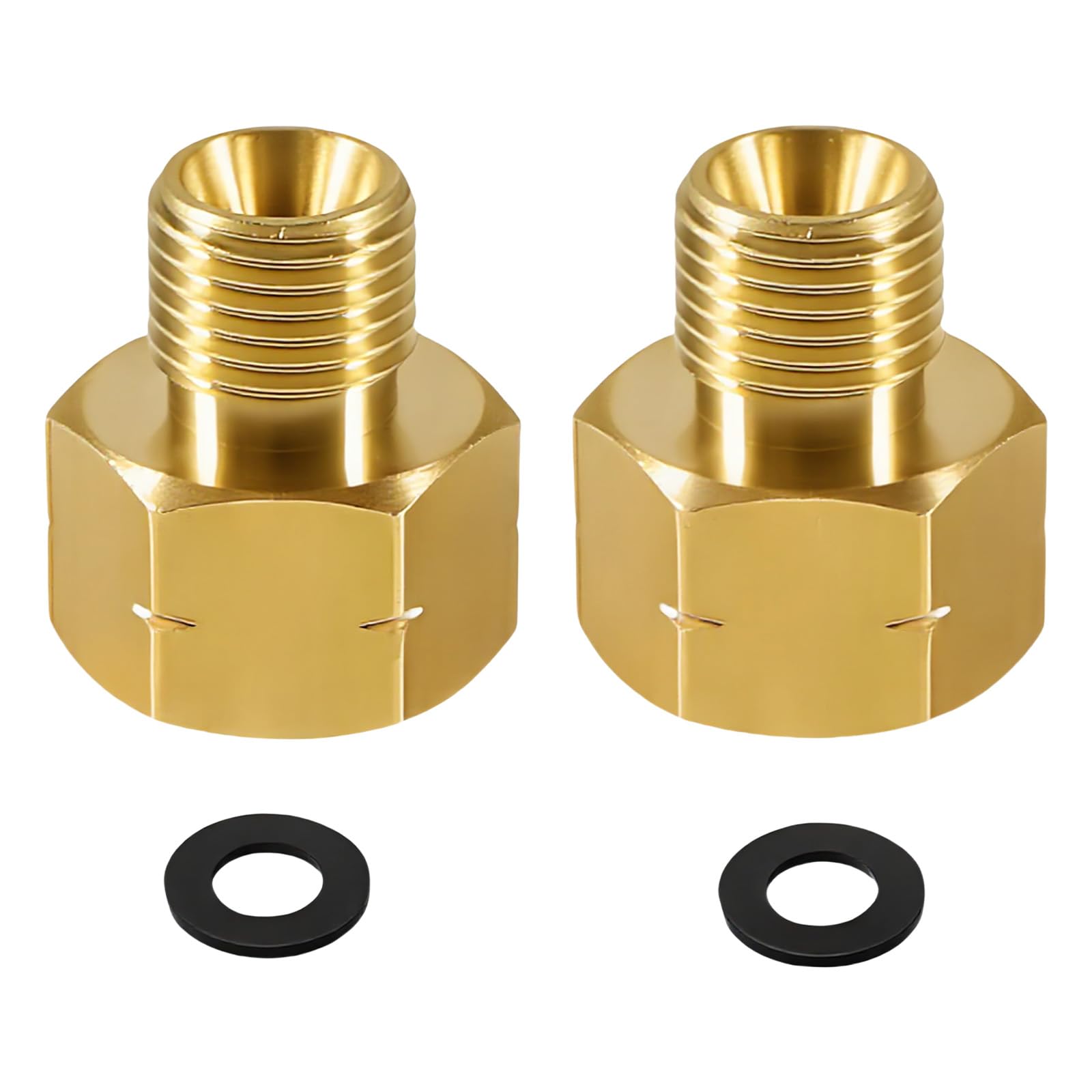 2Pcs Connection Adapter 3 / 8Inch to 1 / 4Inch, Hose Adapter Quick Coupling for Tight Connection Enduring Hose Fittings Connectors for Stove